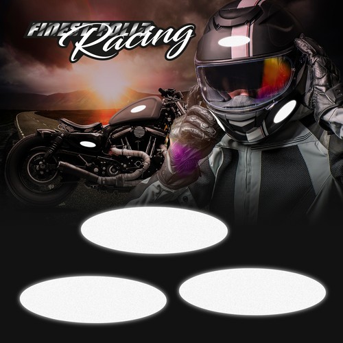 8er Kit Reflectante Pegatina Ovalado Casco Seguridad Bicicleta K133 |