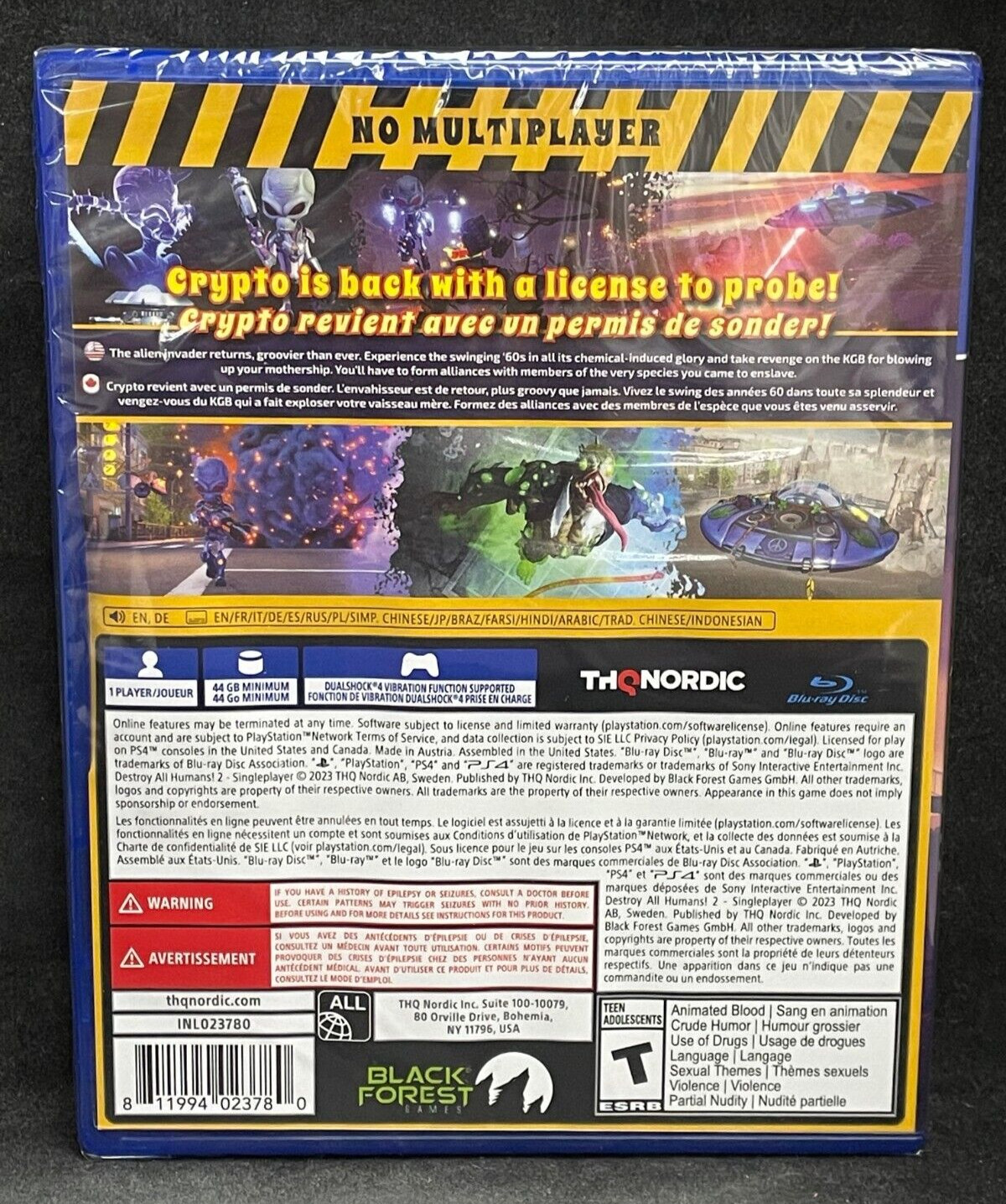 Destroy All Humans! 2 Reprobed: Single Player (PS4/Playstation 4) BRAND NEW