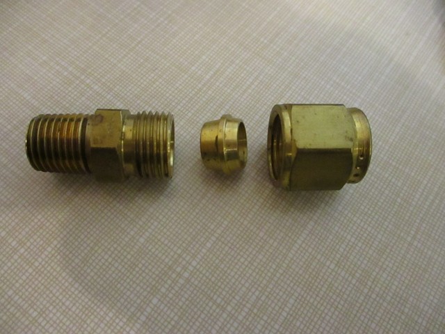 3 8 Brass Compression X 1 4 Male Npt Fitting EBay