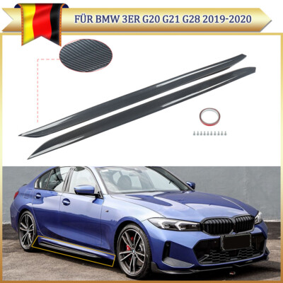 Seitenschweller Leisten Seitenbretter für BMW 3er G20 G21 G30 F30 Carbon Look
