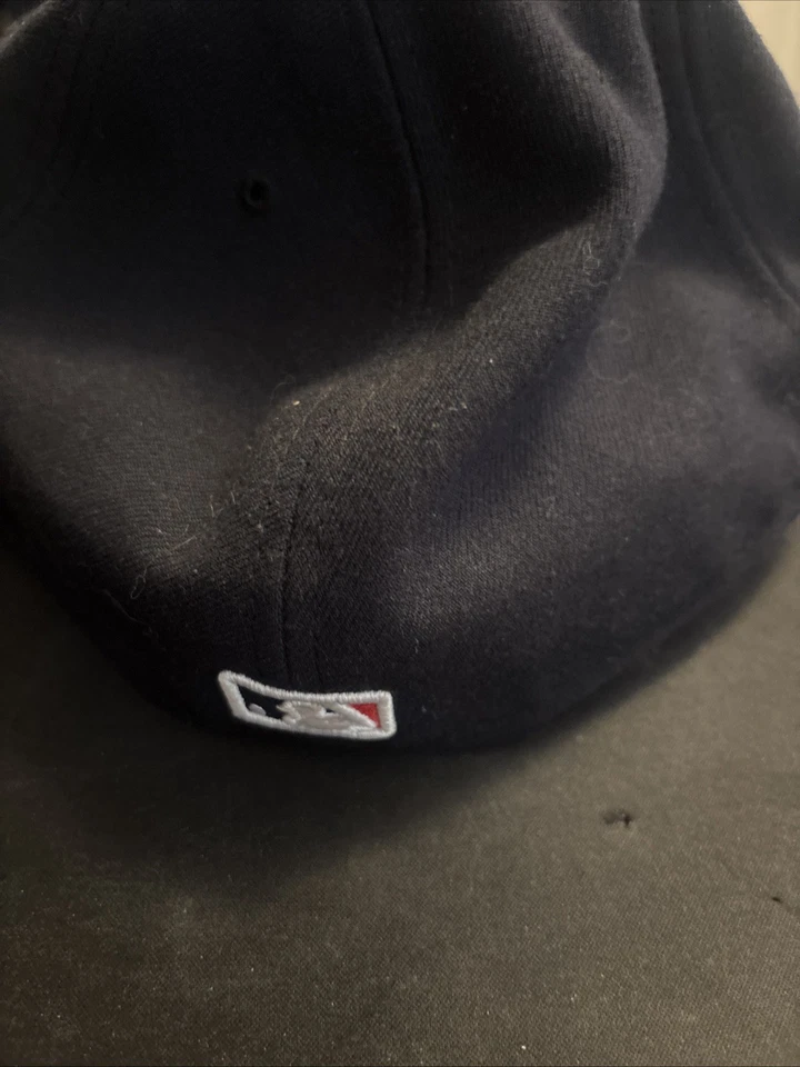 New Era Atlanta Braves 59Fifty Fitted Hat Cap Red/Blue, Size 7 7/8 - Image 2 of 4