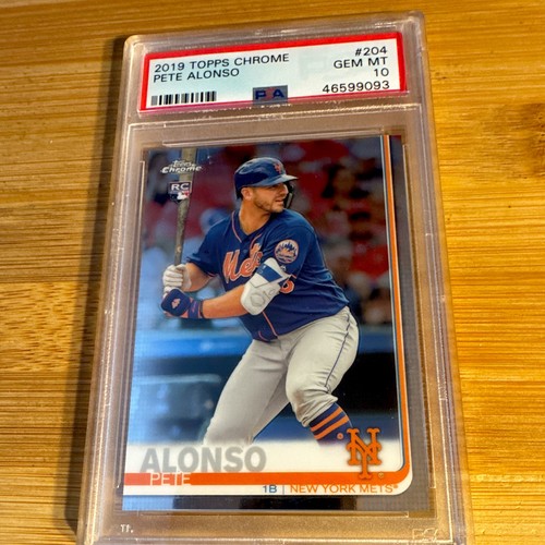 Topps Chrome 2019 Pete Alonso Mets Baseball Rookie #204 PSA 10 Graded 10