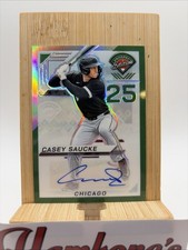 2025 Panini Prospect Edition - Casey Saucke #65 - Green Prizm Autograph 