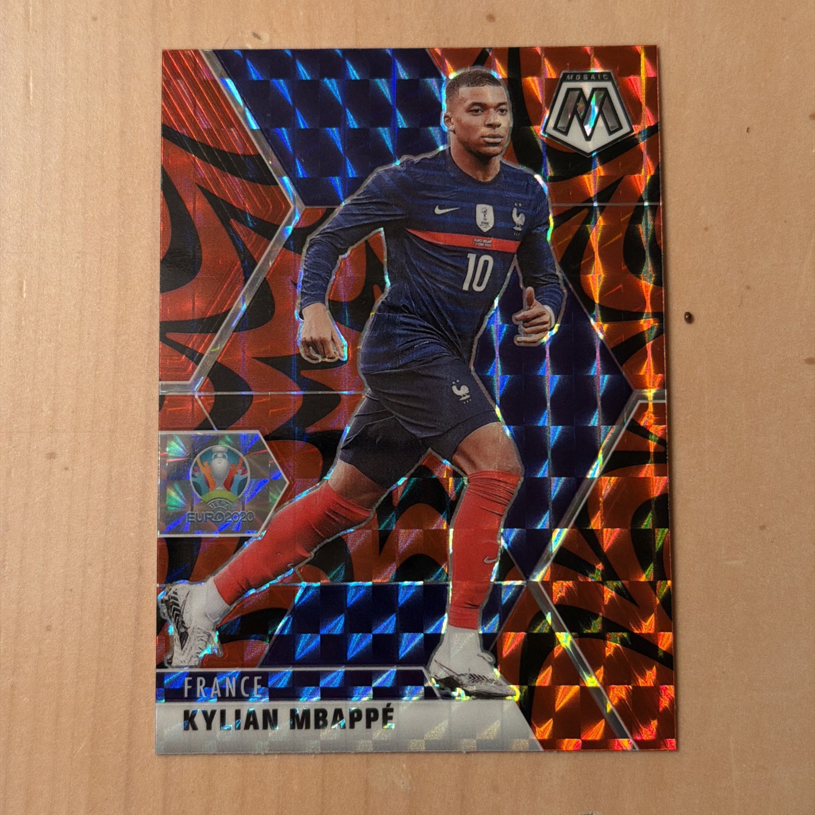 2021 Panini Mosaic UEFA Euro 2020 - Kylian Mbappe #112 Reactive Red Mosaic Prizm