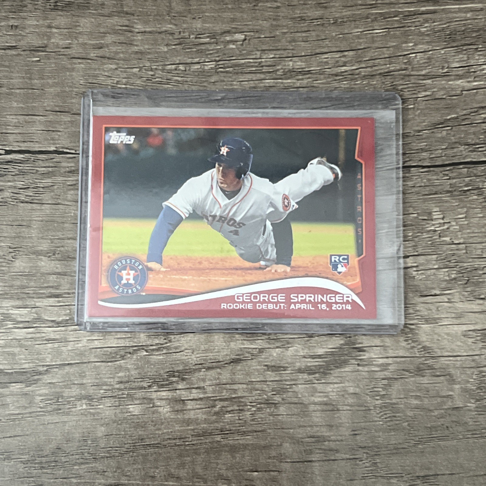 George Springer 2014 Topps Update Rookie Red Border Parallel US-210 Astros
