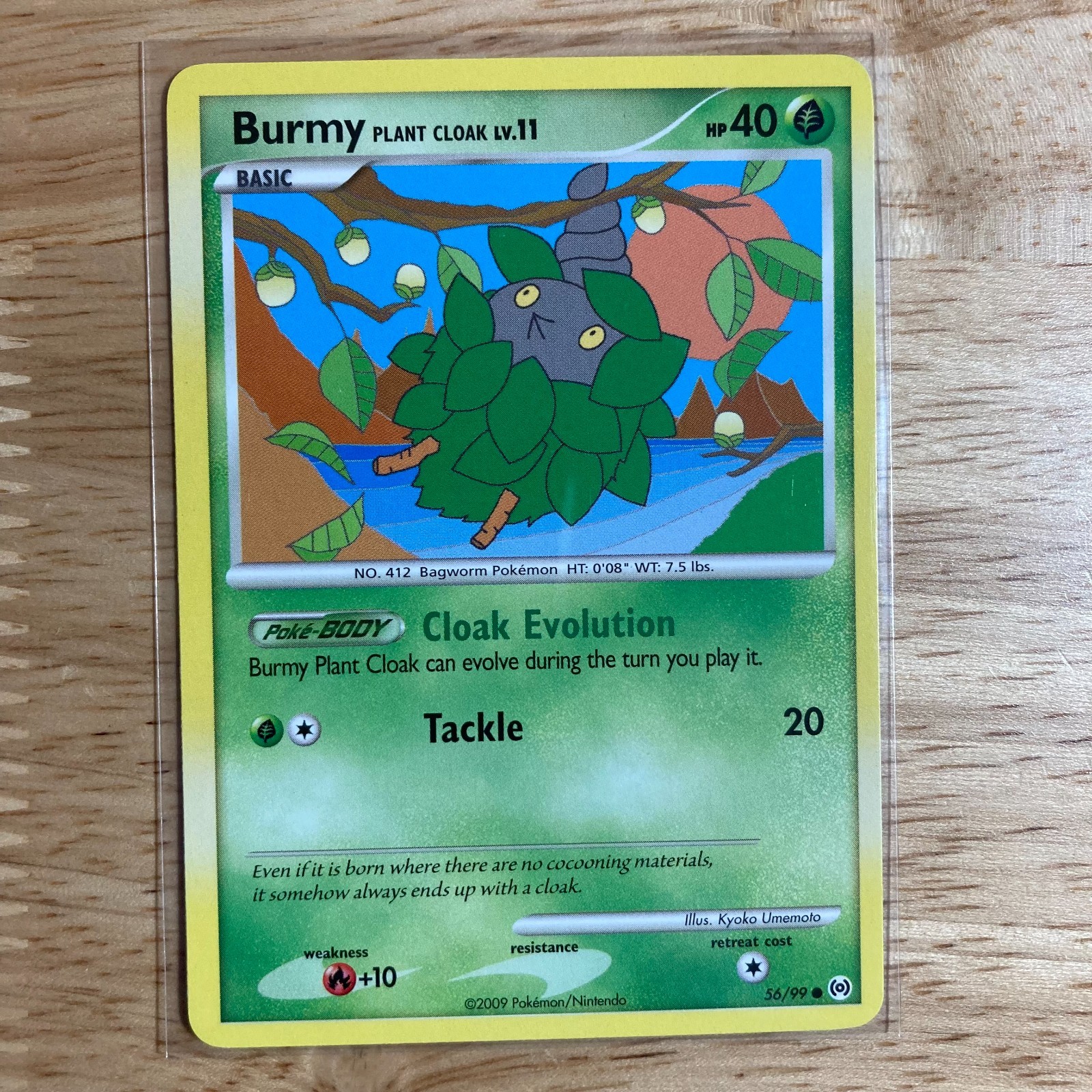 Burmy Plant Cloak 56/99 Arceus - Pokemon TCG 2009 - LP