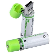 GreenEarth USB Rechargeable AA Batteries | 1450 mAh | Quick Charge USB Charge...