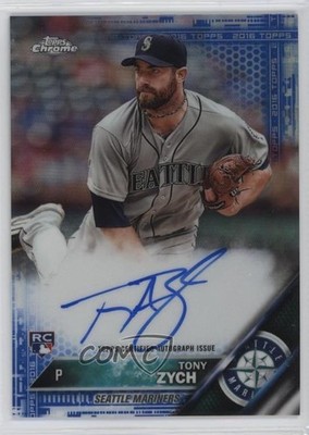 2016 Topps Chrome Rookie Blue Refractor /150 Tony Zych #RA-TZ Auto 1qe0