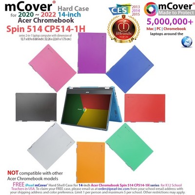 NEW mCover  Case for 2020~2022 14'' Acer Chromebook Spin 514 CP514-1H 2in1 series