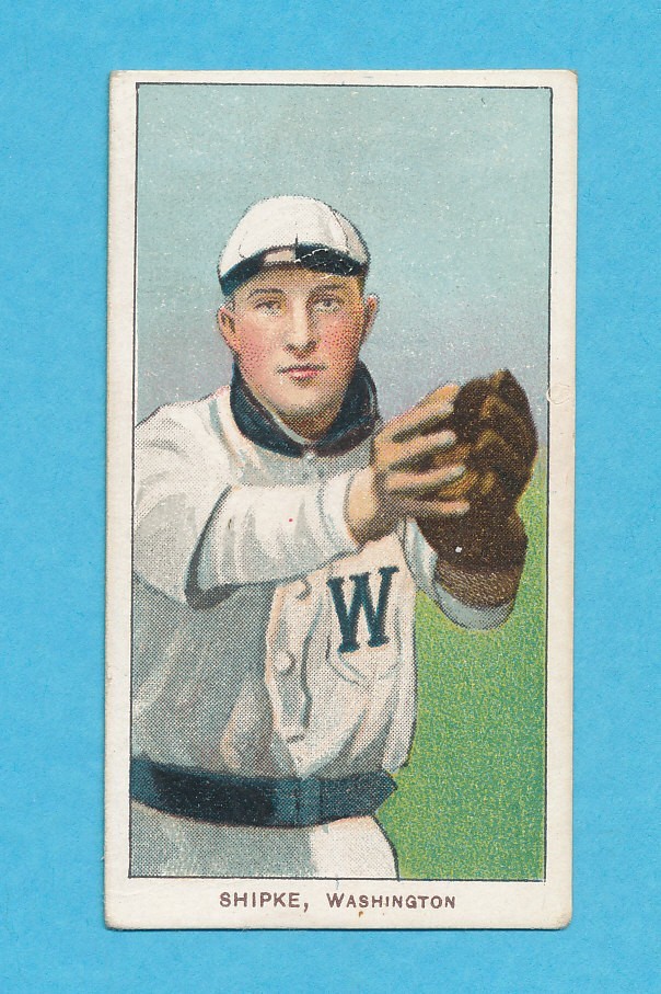 T206 BILL SHIPKE 1909 SWEET CAPORAL CAP 150 TOBACCO MLB PREWAR CARD *TPHLC-1208