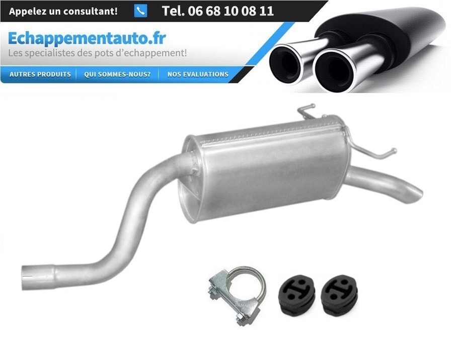 Échappement Fiat Punto II 1.9 JTD kit arrière complet contre le bruit et la rouille