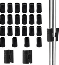 100 3/4 Inch Pack Wire Shelving Shelf Lock Clips, Black | Plastic, 50 Pair