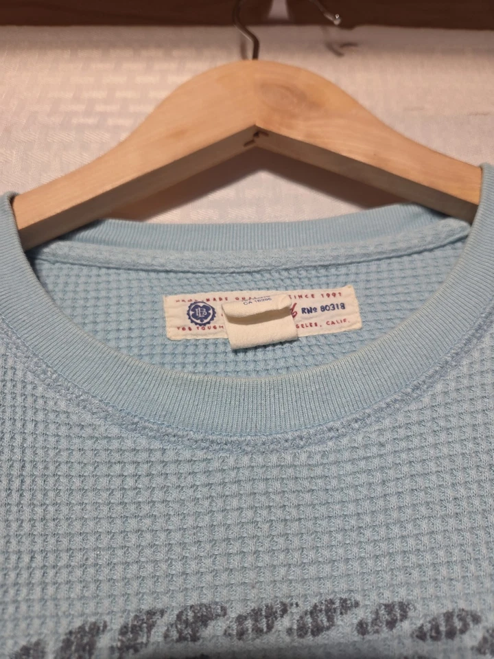 Camisa de Manga Larga Tejida Gofre Térmica Lucky Brand Azul Estrella Solitaria Gráfico M... Foto 4 de 4