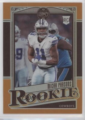2021 Panini Chronicles Legacy Update Rookies Orange 34/75 Micah Parsons RC 0u8k