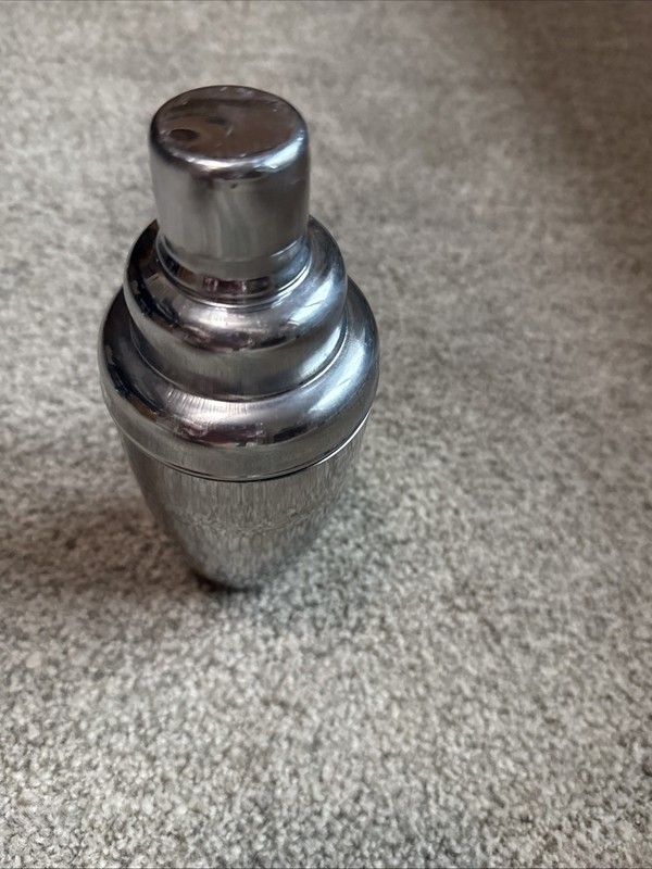 Silver MINI Martini Shaker Stainless Steel 3 Piece Barware NWOT