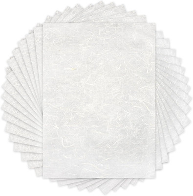 50 Sheets A4 Natural Mulberry Paper Visible Plant Fibers Rice Paper Printable De