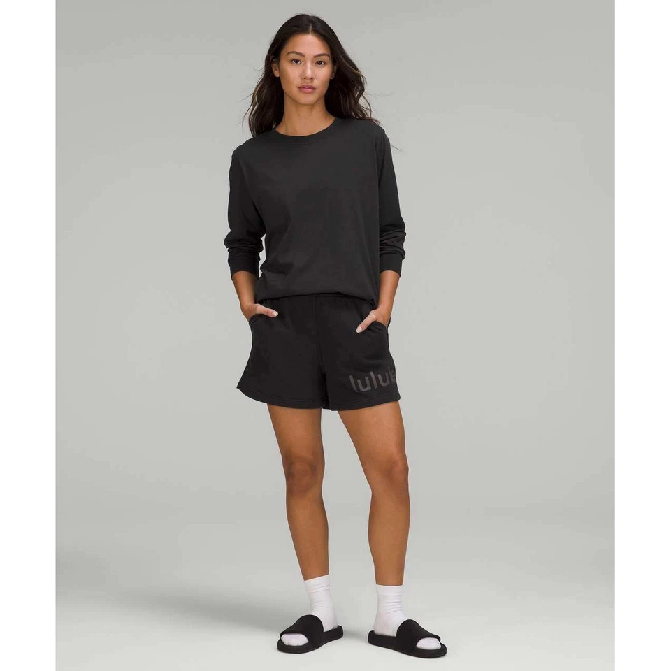 Camisa deportiva Lululemon All Yours manga larga para mujer talla 10 negra algodón Pima Foto 2 de 4