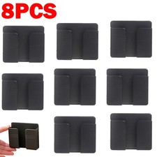 8pk Wall Mount Cell Phone Charging Holder Black Adhesive Mobile Phone Wall Stand
