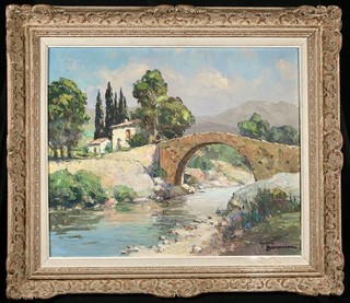 ANDRE BERONNEAU (1896 1973) GROSSE SIGNIERTE FRANZÖSISCHE ÖL LEINWAND DORF PROVENCE
