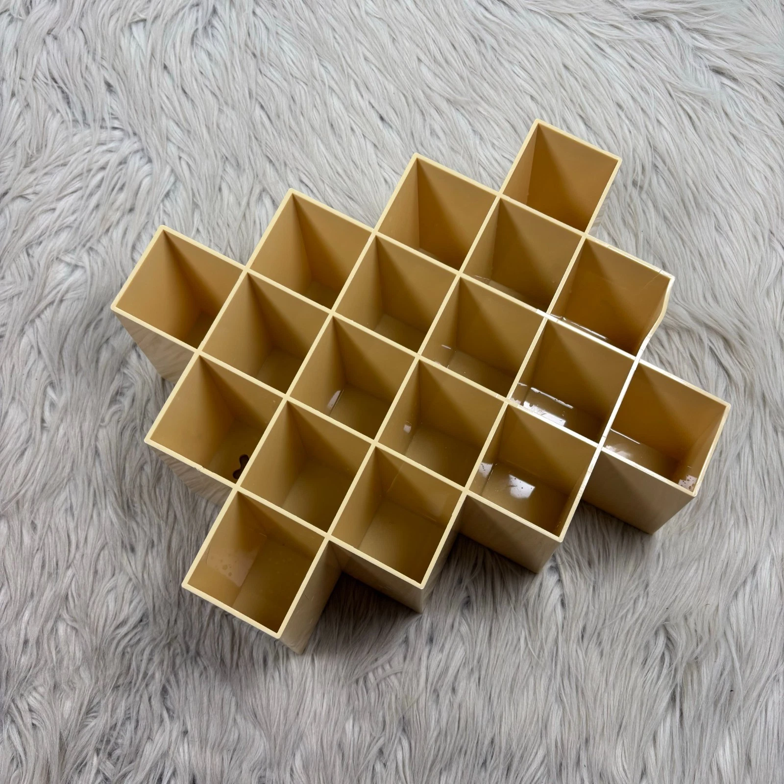 Vintage 70's Copco Honeycomb Spice Rack Lubge-Randel New York Storage Cream
