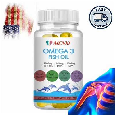Omega 3 Fish Oil Capsule Triple Strength For Eye, Heart,Arthritis, Immune Health