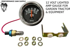 NEW 12 VOLT LIGHTED AMP GAUGE FITS JOHN DEERE CUB CADET WHEEL HORSE SIMPLICITY