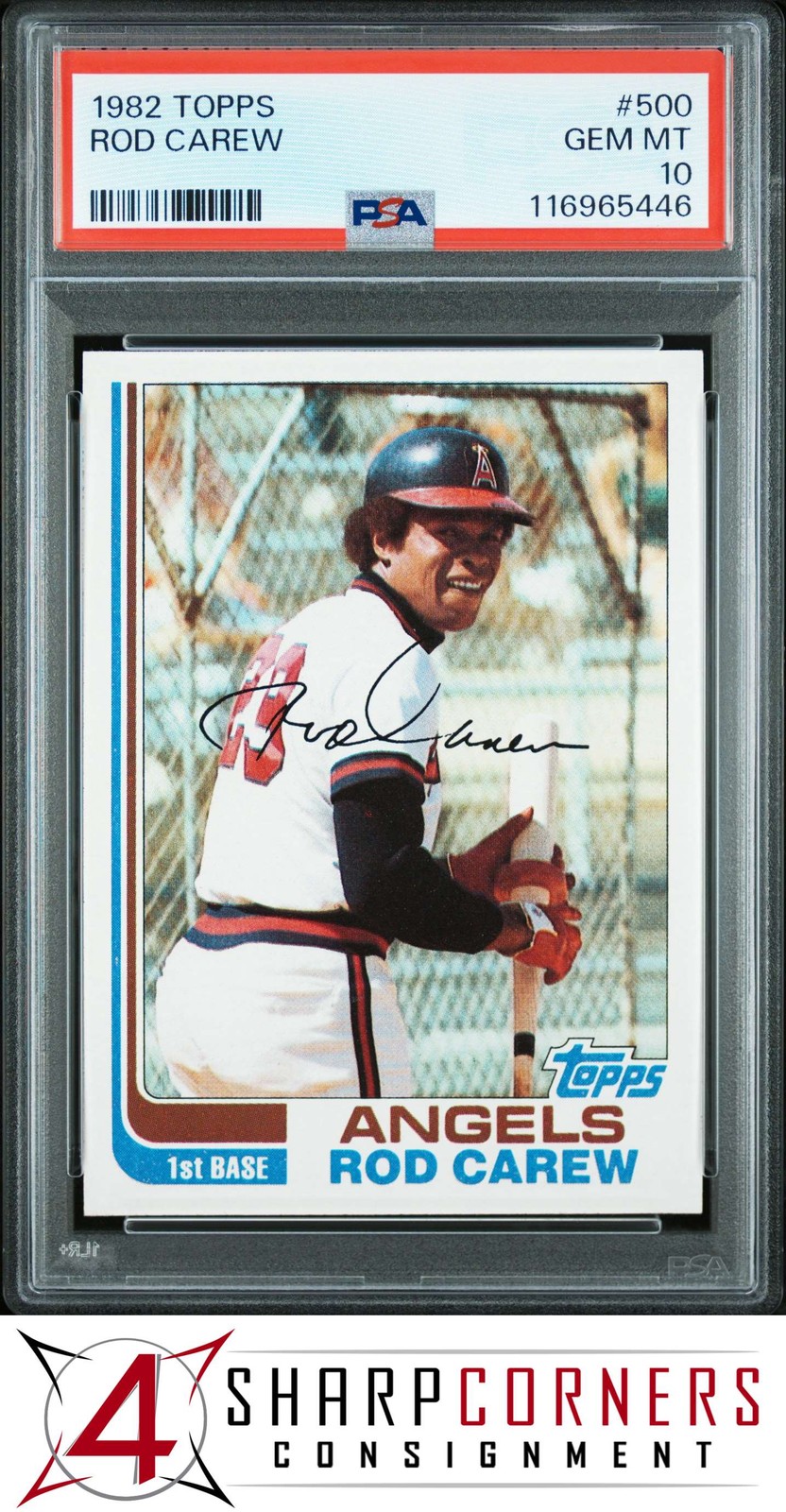 1982 TOPPS #500 ROD CAREW ANGELS HOF PSA 10