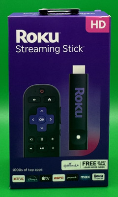 Roku Streaming Stick HD 2025 Model 3840RW Voice Remote Wi-Fi Streaming New