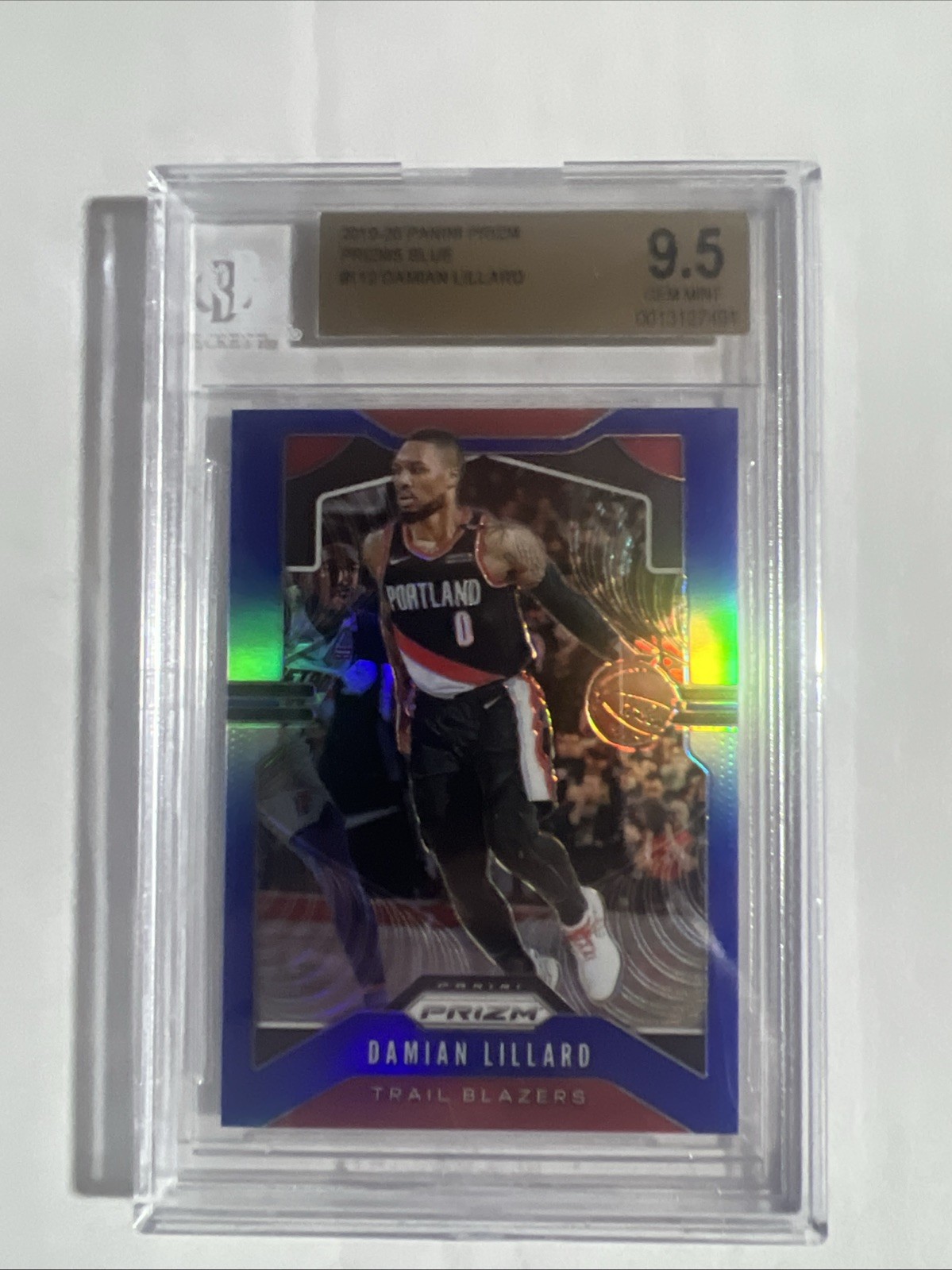 2019-20 Panini Prizm - Damian Lillard #112 Blue Prizm /199