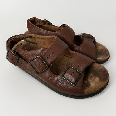SAS Women Sz 8.5N Tripad Comfort Relaxed Brown Leather Sandals Adjustable AS IS