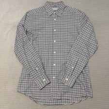 Ermenegildo Zegna Shirt Multicolor Plaid Checkered Medium Dress Men's