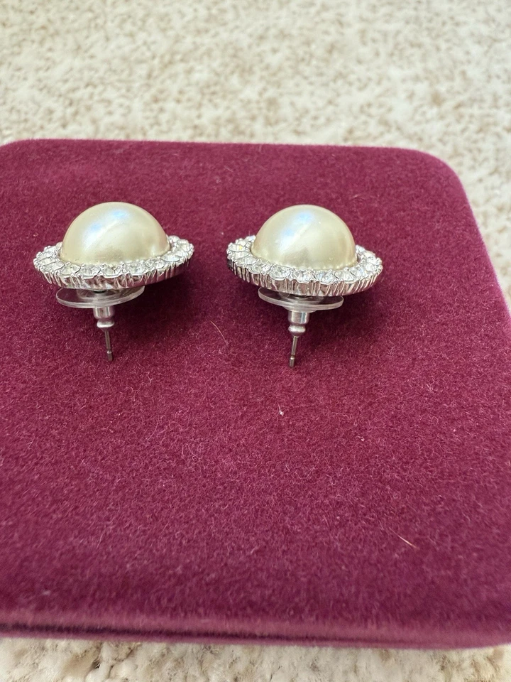 Pendientes de perlas y cristal Camrose & Kross Jackie Kennedy con caja y certificado-nuevos Foto 4 de 4