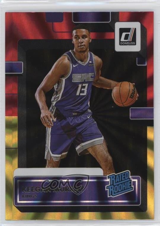 2022-23 Panini Donruss Rated Holo Red & Gold Laser Keegan Murray #204 Rookie RC