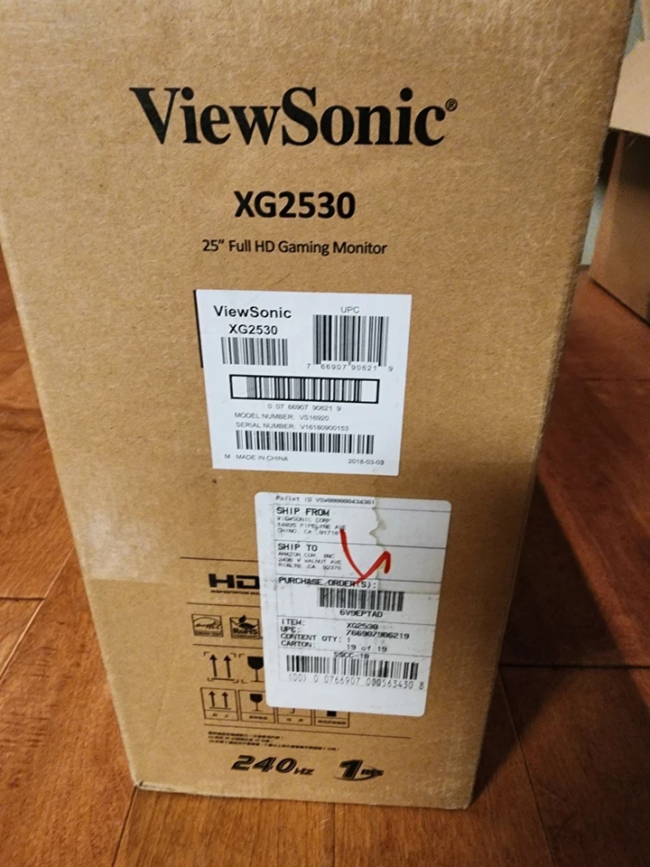 ViewSonic XG2530 25 inch 240hz 1ms(Full HD LED 16:9) Gaming Monitor - Black - Image 3 of 4