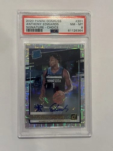 2020-21 Panini Donruss - Rated Rookies Anthony Edwards #201 Signatures (AU, RC)