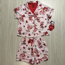 Strawberry Shortcake Pajamas Set Girls Size 6/6X Pink Cotton Shorts Sleepwear