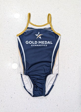COMPETITION TEAM Ozone Youth Large Gymnastics Dance Leotard GOLD MEDAL GYMNAST