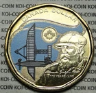 Canada 2022 Alexander Graham Bell color $1 dollar loonie coin lightly circulated