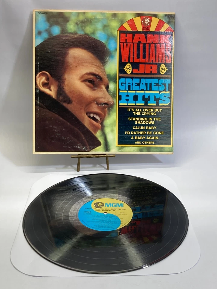 Hank Williams Jr Greatest Hits Vintage Vinyl LP 1969 MGM Record ST-93190 - Image 3 of 4