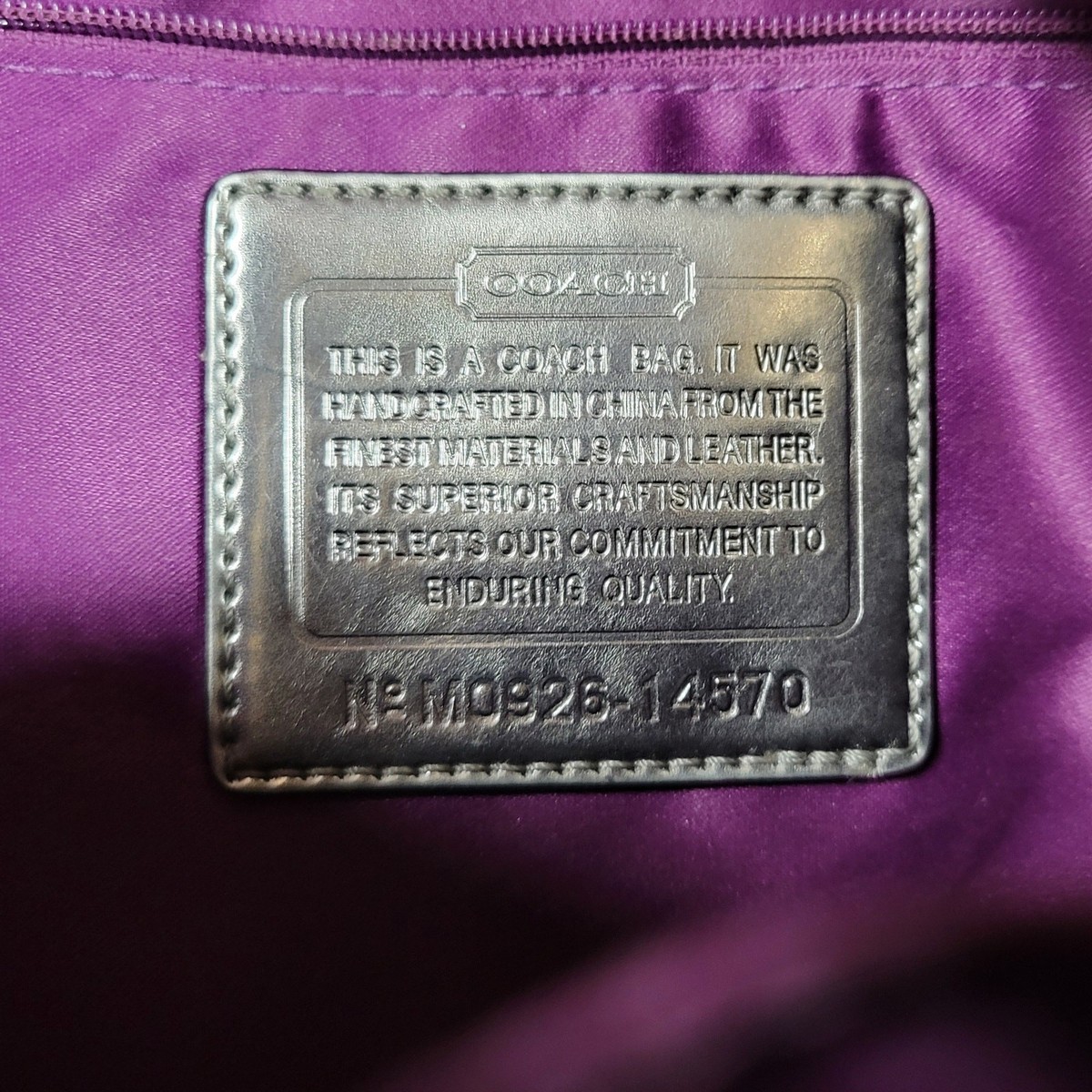 Coach Poppy Signature Hobo Bag Black Purple Monogram