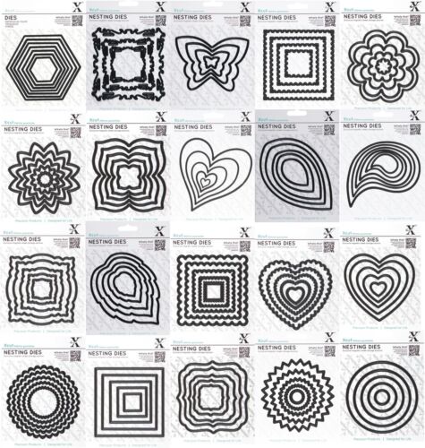 DOCRAFTS XCUT NESTING DIES WITH MAGNETIC SHIM CIRCLE SQUARE & MORE SHAPES NEW - Zdjęcie 1 z 17