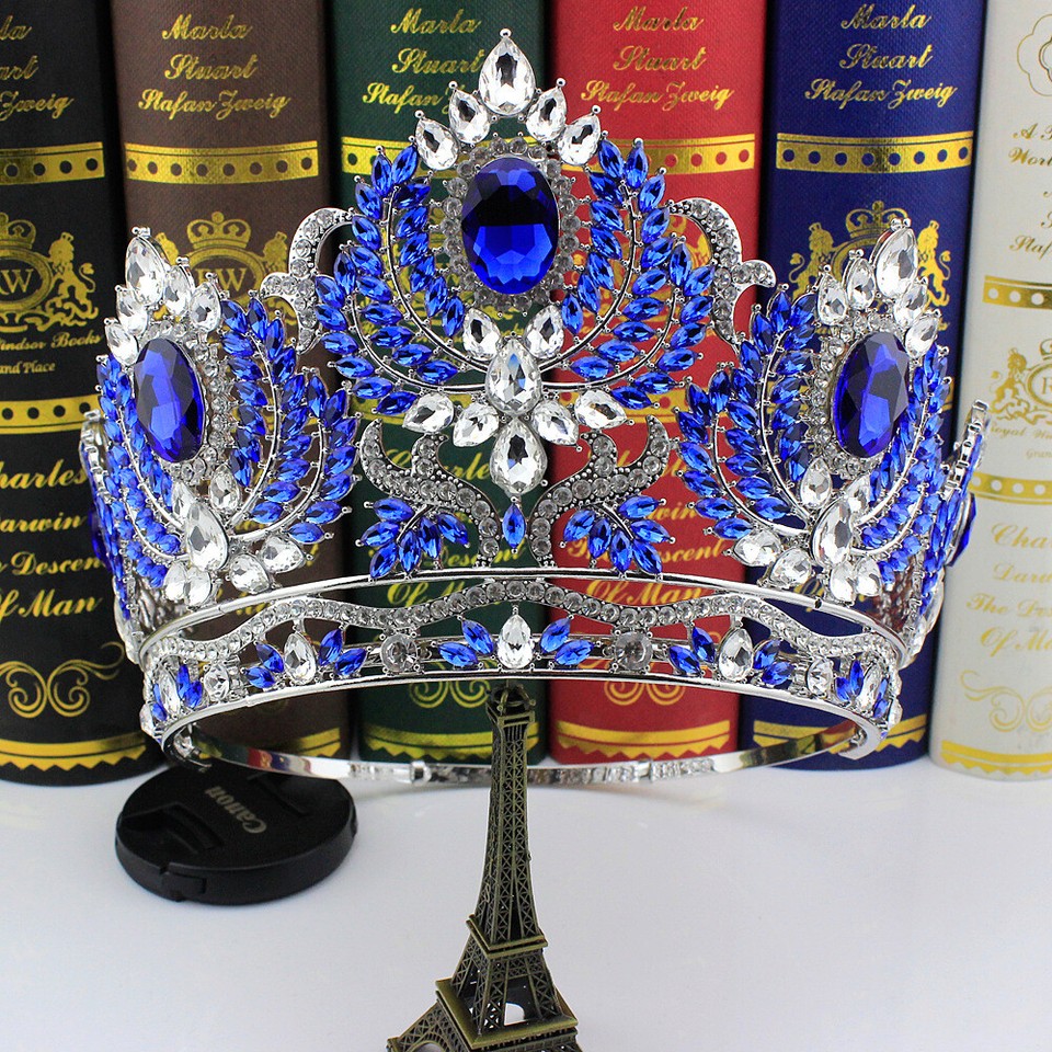 CIEHER Kristall Krone Lila – Prinzessinnenkrone Mit AB Strass Für Hochzeit & Kostüm