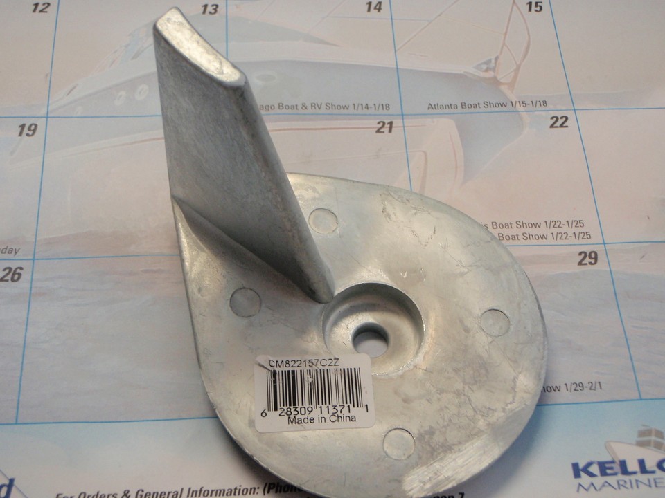 Zinc Anode Trim Tab For MerCruiser/Mercury/Mariner/Honda - Foto 9