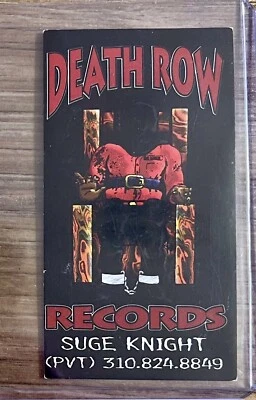 SUGE KNIGHT REAL BUSINESS CARD DEATH ROW RECORDS CEO🔥2PAC/SNOOP 100% AUTHENTIC - Image 1 of 2