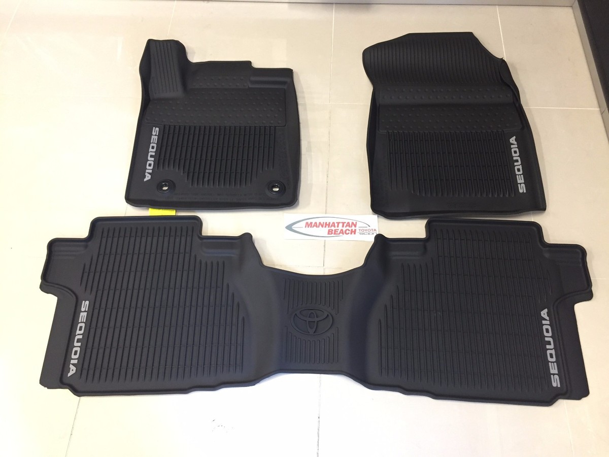OEM 2012-2022 SEQUOIA ALL WEATHER FLOOR LINER MATS 7 passenger w/o 