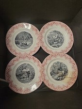 4 ASSIETTES de GIEN-