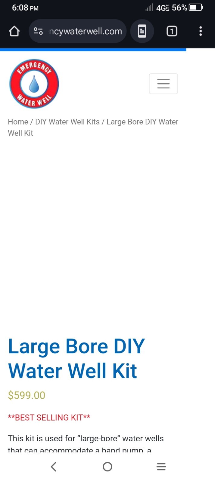 emergency water well pump