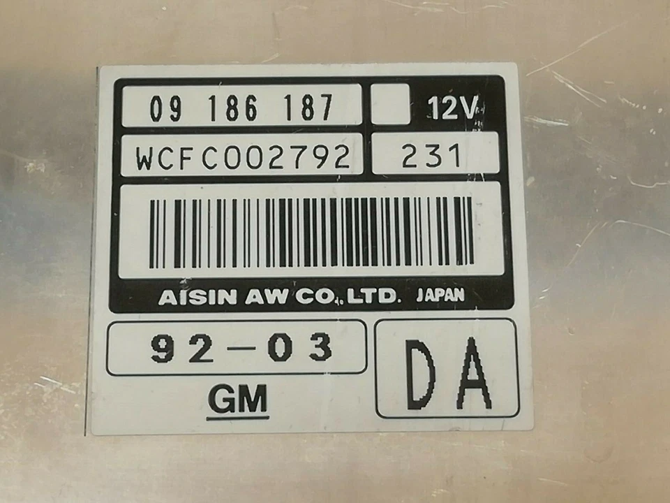 Opel Vectra C TCM Automatic Gearbox Control Unit DA 09 186 187 GM 09186187 92 03 - Imagen 2 de 4