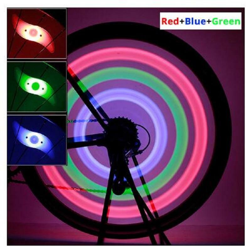 PACKS LED SPOKE REFLECTORS Glow Light-up Bicycle Mountain/Race Bike Wheel safety