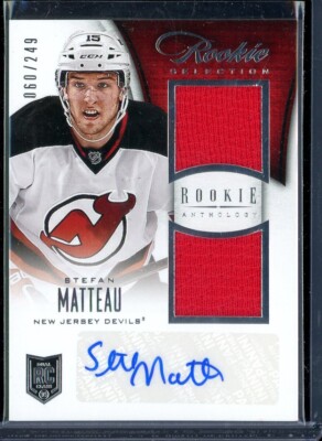 2013-14 Panini Rookie Anthology Jerseys Auto #168 Stefan Matteau 060/249